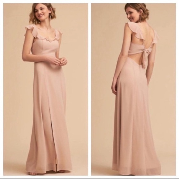 BHLDN Dresses & Skirts - BHLDN Blush Diana Flutter Sleeve Bridesmaid Dress